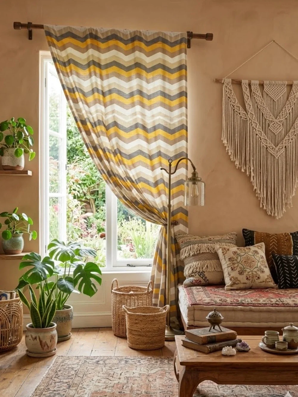 Chevron curtain panel NWOT